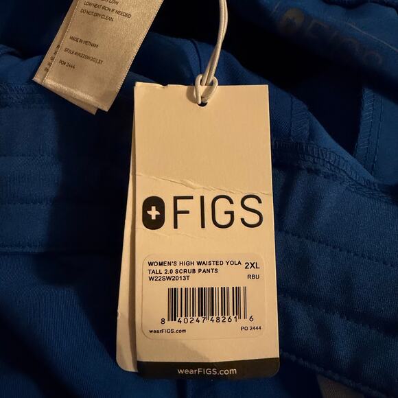 NWT Figs High Waisted Yola Skinny Scrub Pants Royal Blue Size XXL/T - Picture 8 of 11